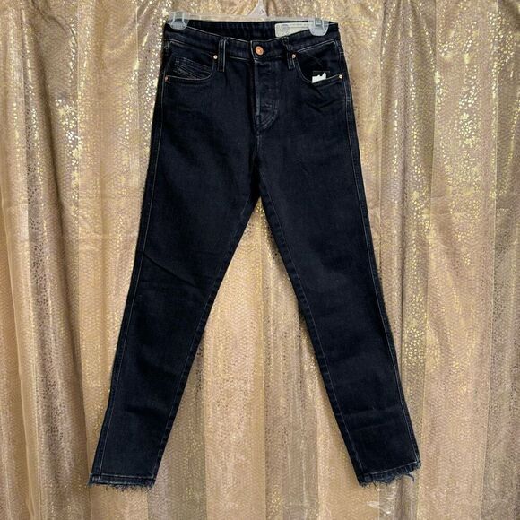 DIESEL Babhila 084NX Slim Skinny Dark Blue Black Women's Ankle Jeans W24/L32 - Picture 1 of 12